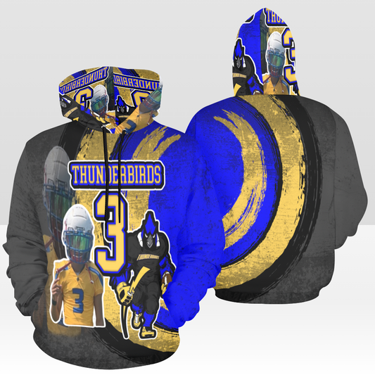 Cheektowaga Thunderbirds CUSTOM All Over 3D Hoodie - Unisex