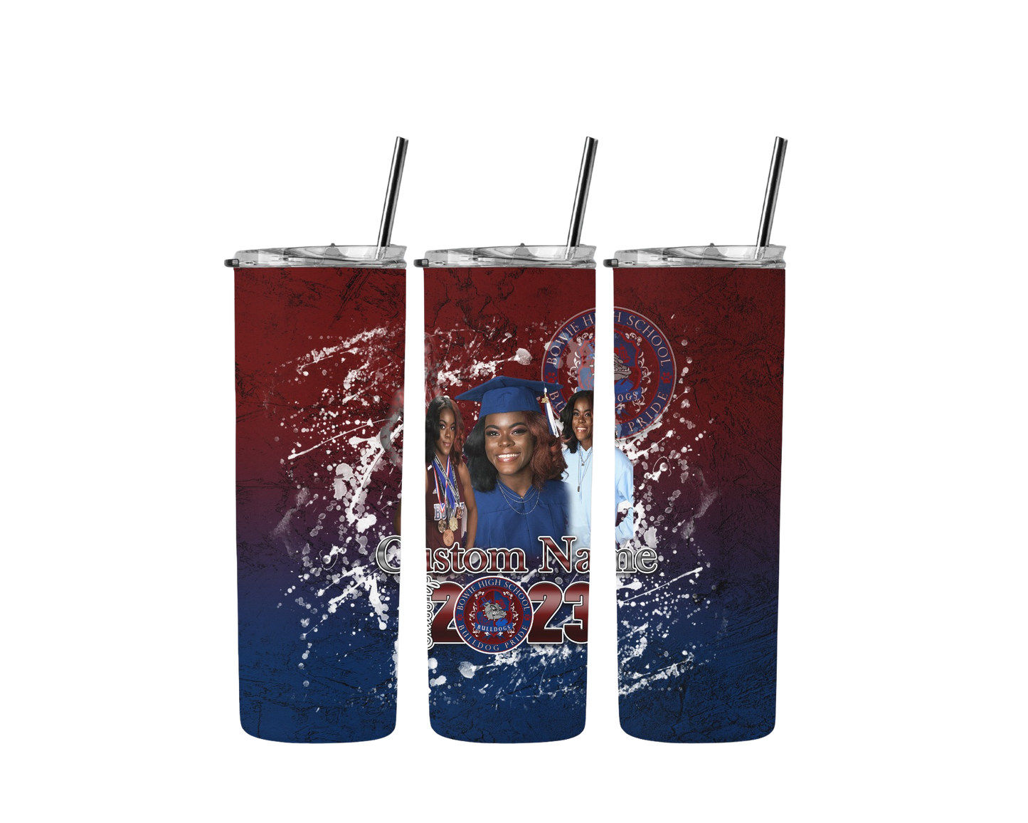 Graduation Themed  Tumbler 20oz - Splatter