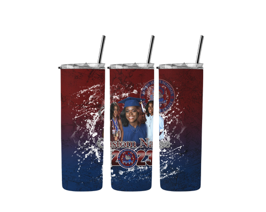 Graduation Themed  Tumbler 20oz - Splatter