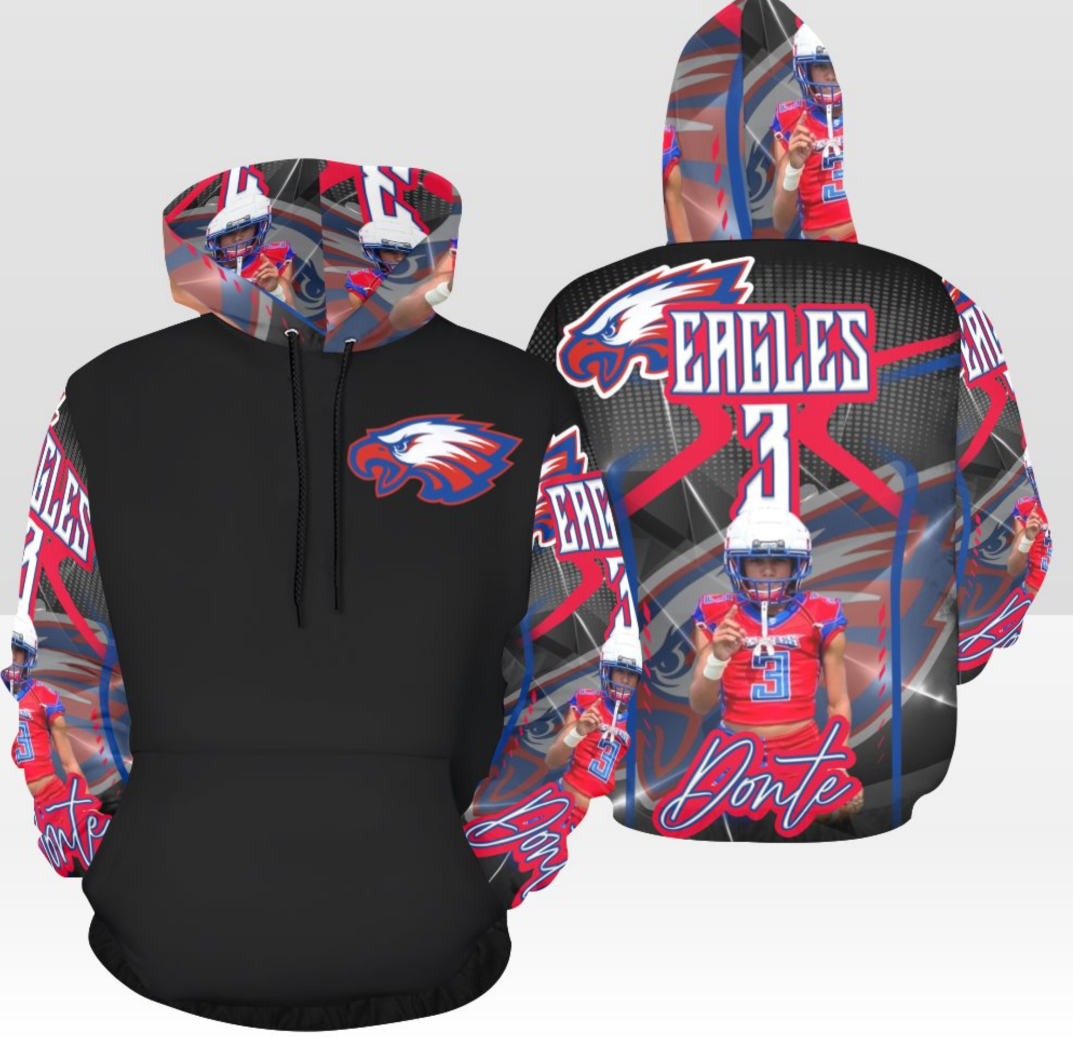 CGE Eagles All Over Hoodie - Custom